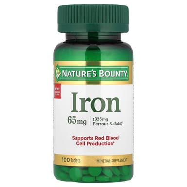 Железо Nature's Bounty, 65 мг, 100 таблеток