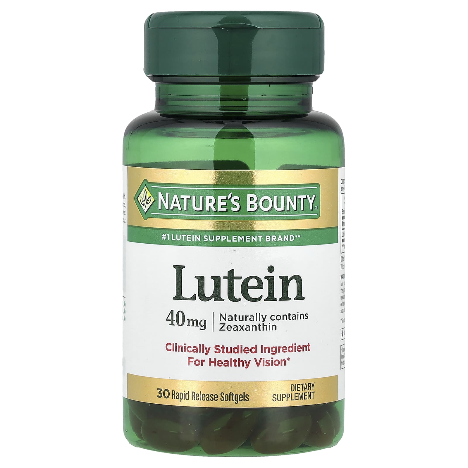 Лютеин Nature's Bounty 30 Rapid Release, 40 мг, мягкие капсулы