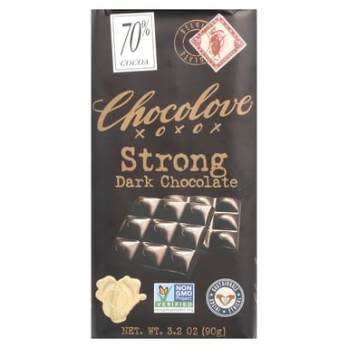Темный шоколад Chocolove Strong 70% Cocoa, 90 г