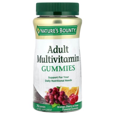 Мультивитамины Nature's Bounty Adult Cherry & Grape, вкус Orange, 75 жевательных пастилок