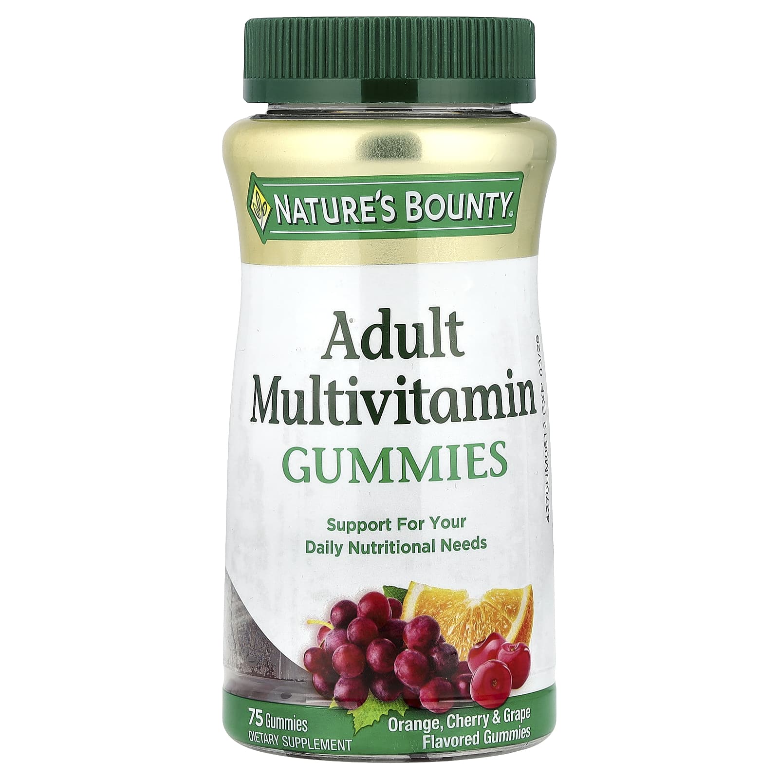 Мультивитамины Nature's Bounty Adult Cherry & Grape, вкус Orange, 75 жевательных пастилок