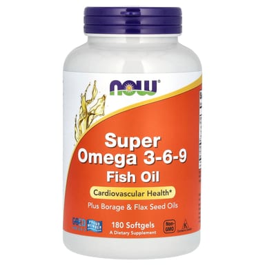 Омега-3 NOW Foods Super -6-9, 180 мягких капсул