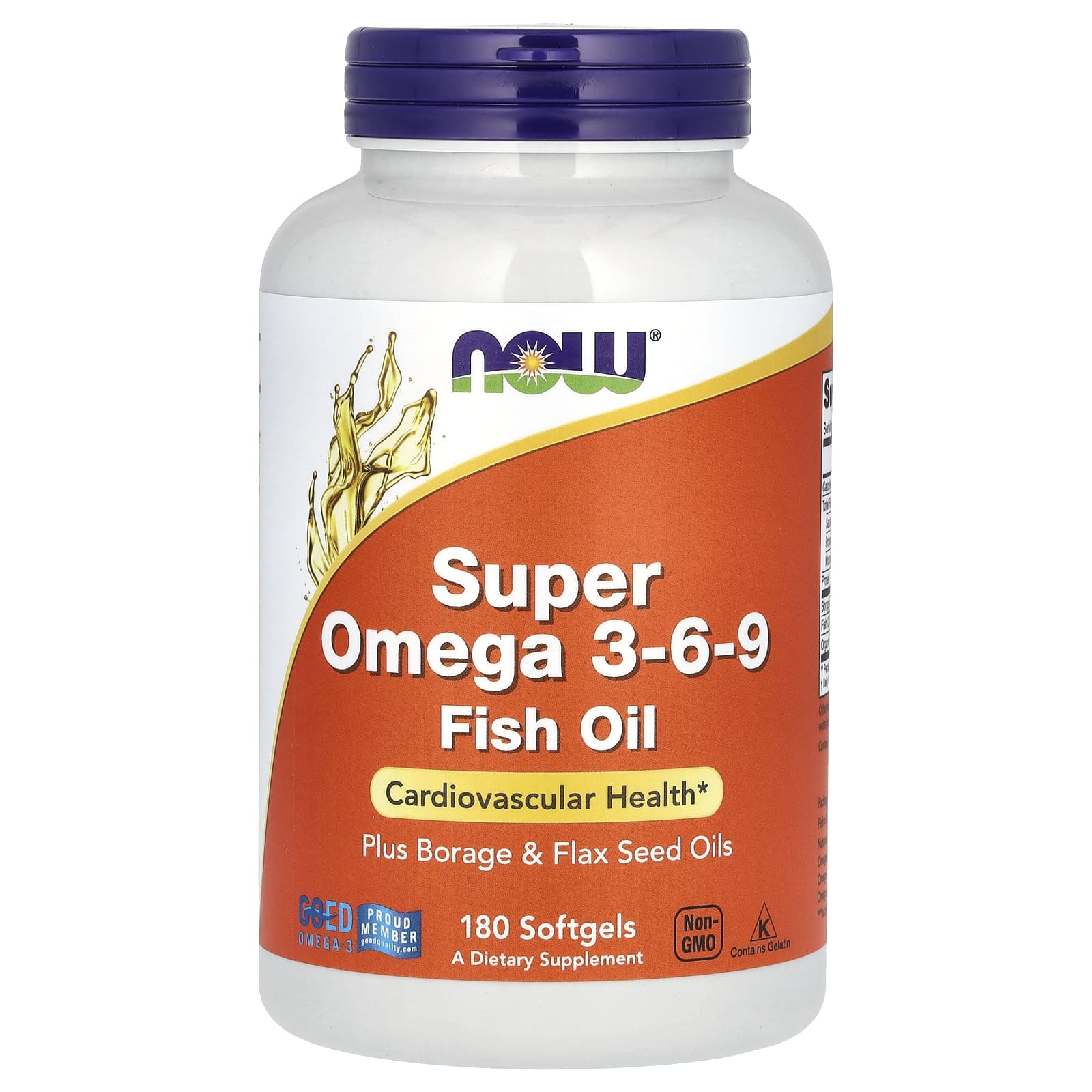 Омега-3 NOW Foods Super -6-9, 180 мягких капсул