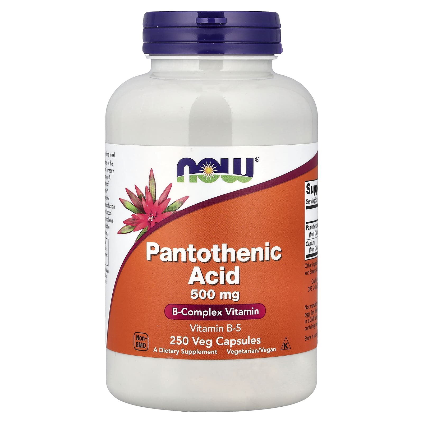 Пантотеновая кислота NOW Foods, 250 растительных капсул