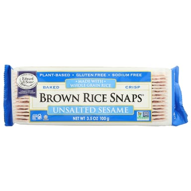 Рис Edward & Sons Brown Snaps® Unsalted Sesame, 100 г