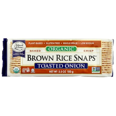 Рис Edward & Sons Organic Baked Crisp Brown Snaps® Toasted Onion, 100 г