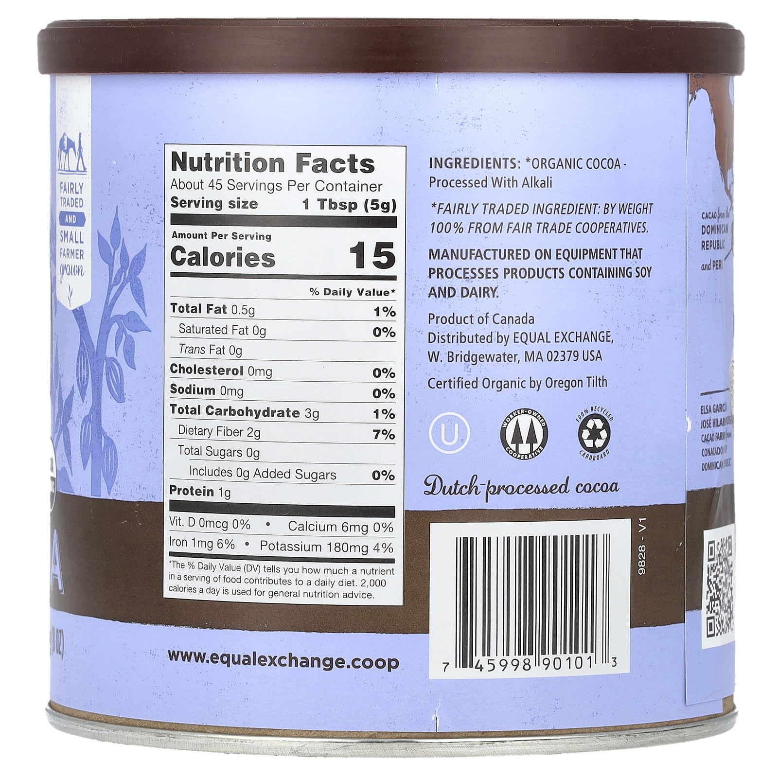 Какао Equal Exchange Organic Baking, 224 г — фото 2