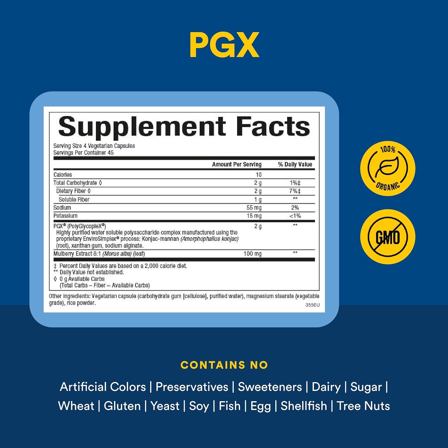 Комплекс PGX Natural Factors, вкус Plus Mulberry, 180 растительных капсул — фото 3