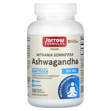 Ашваганда Jarrow Formulas, 300 мг, 120 растительных капсул
