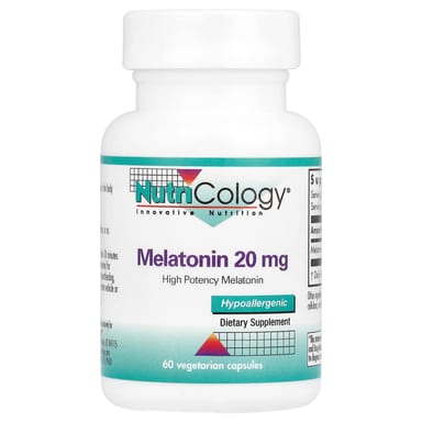 Мелатонин Nutricology High Potency, 20 мг, 60 растительных капсул