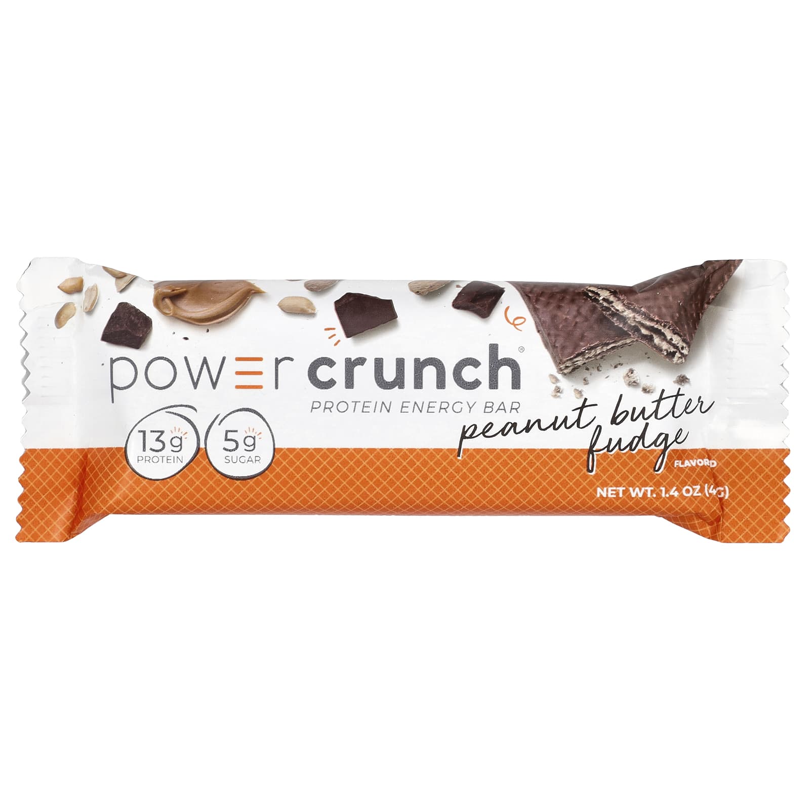 Арахисовая паста BNRG Power Crunch® Protein Energy Bar Fudge, 40 г, 12 шт., батончик — фото 3