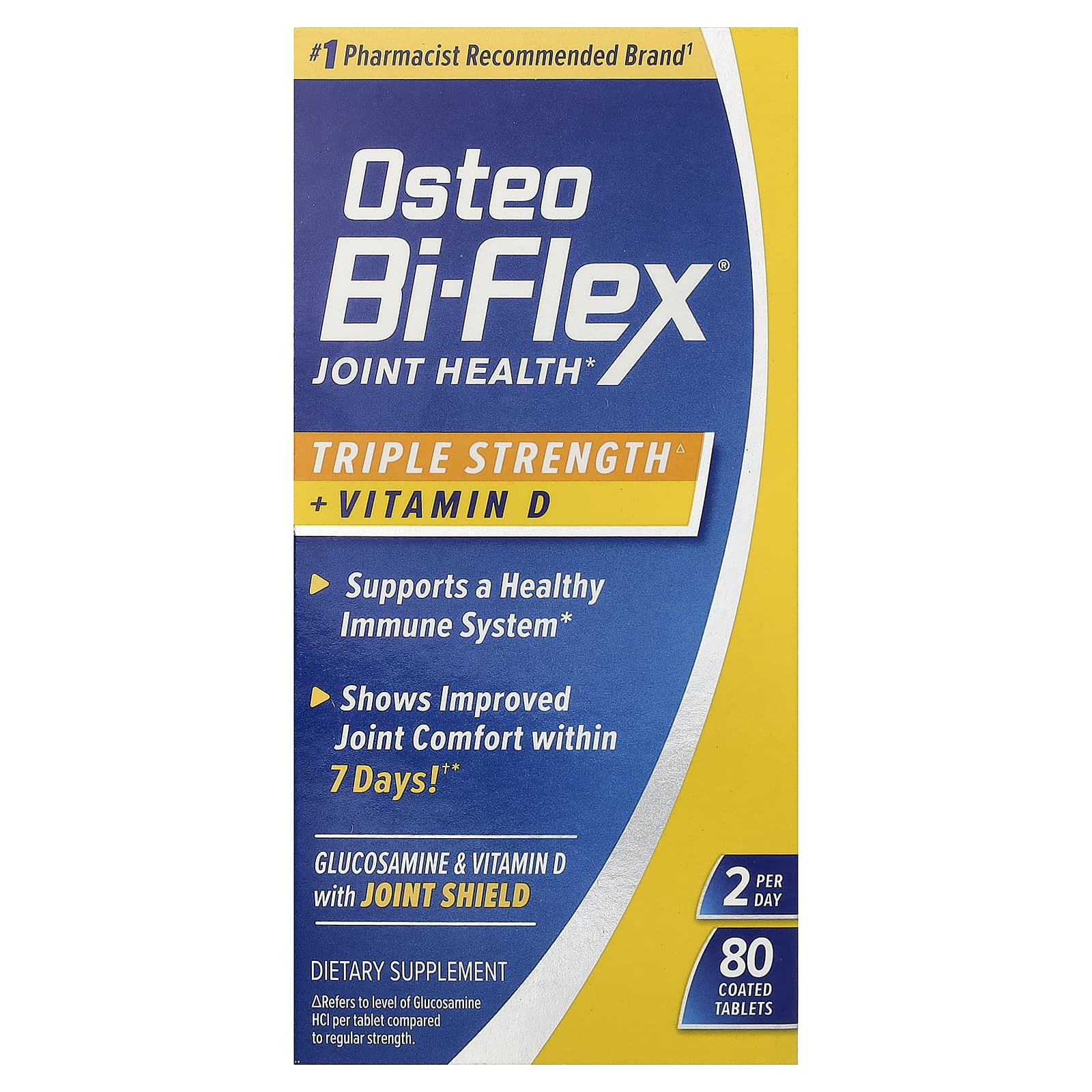 Витамин D Osteo Bi-Flex Joint Health Triple Strength 80 Coated Tablets, таблетки — фото 2