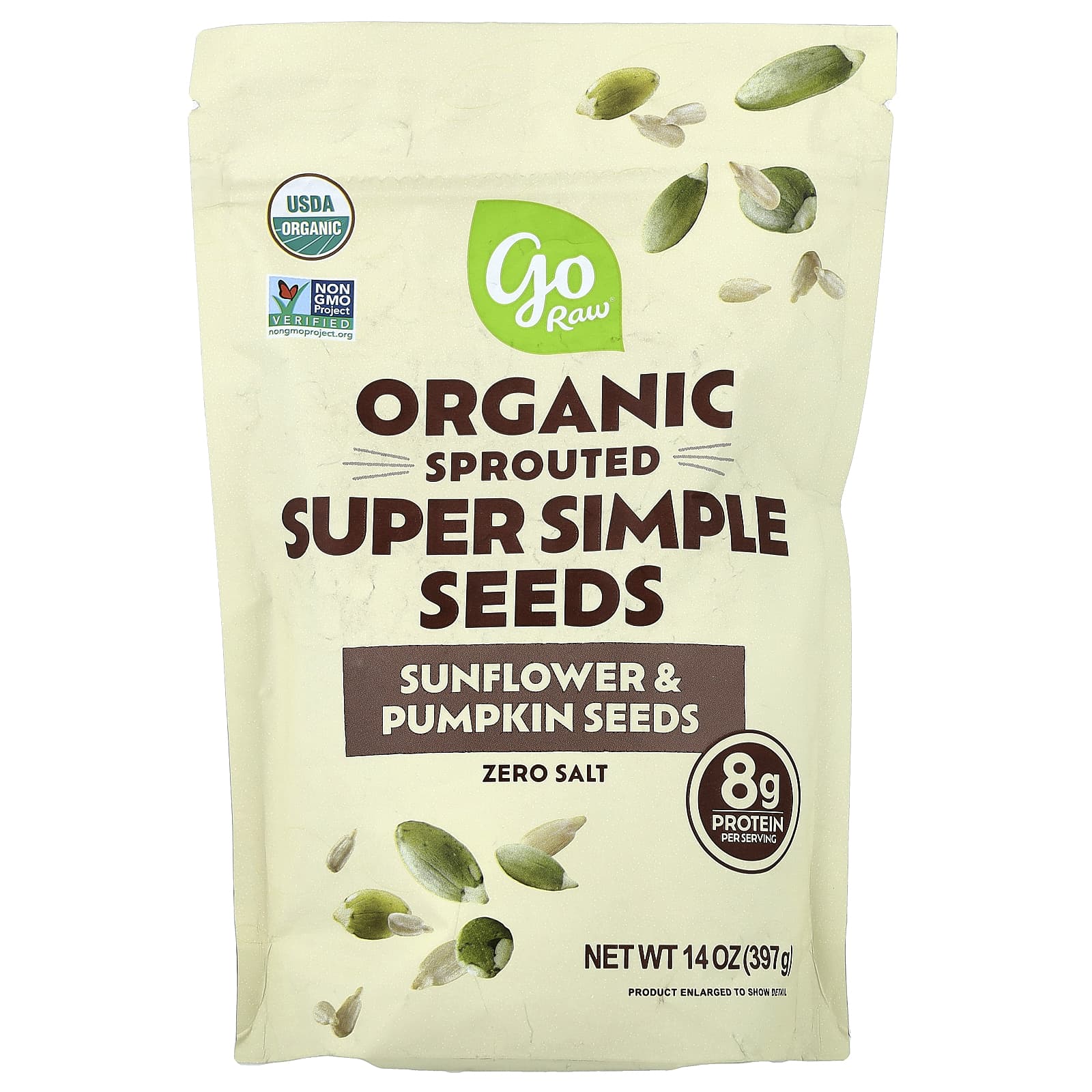 Семена тыквы Go Raw Organic Sprouted Super Simple Seeds Sunflower &, 397 г