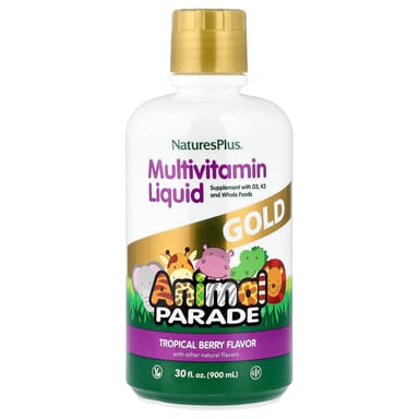 Мультивитамины NaturesPlus Animal Parade® Gold Liquid Tropical Berry, 900 мл, жидкая форма