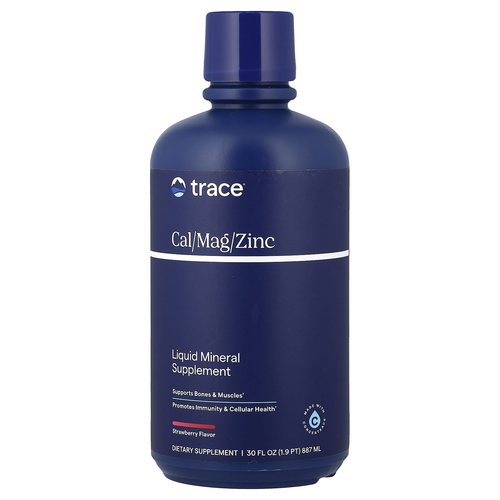 Добавка Trace Liquid Mineral Cal/Mag/Zinc, вкус Strawberry, 887 мл, жидкая форма