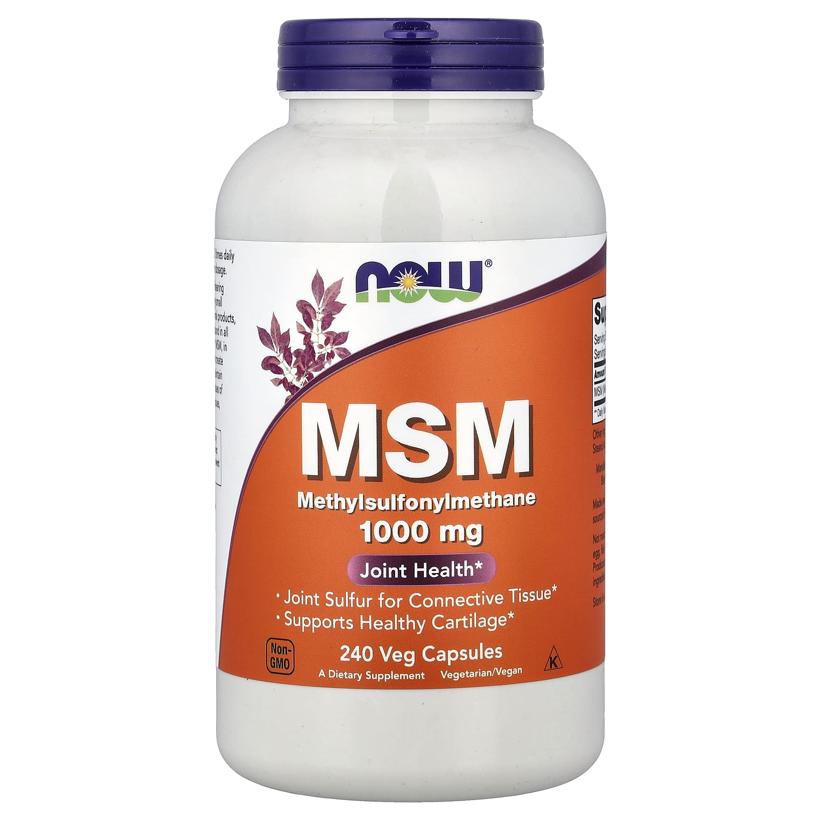 МСМ NOW Foods, 1000 мг, 240 растительных капсул