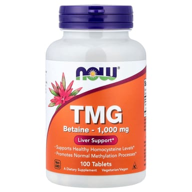TMG NOW Foods, 1000 мг, 100 таблеток
