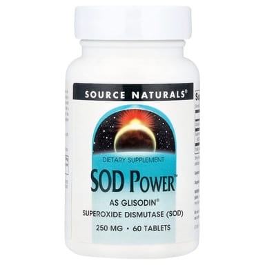 SOD (супероксиддисмутаза) Source Naturals™, 250 мг, 60 таблеток