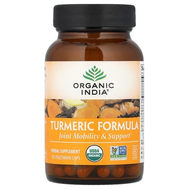 Куркума Organic India Formula, оттенок 90 Vegetarian Caps