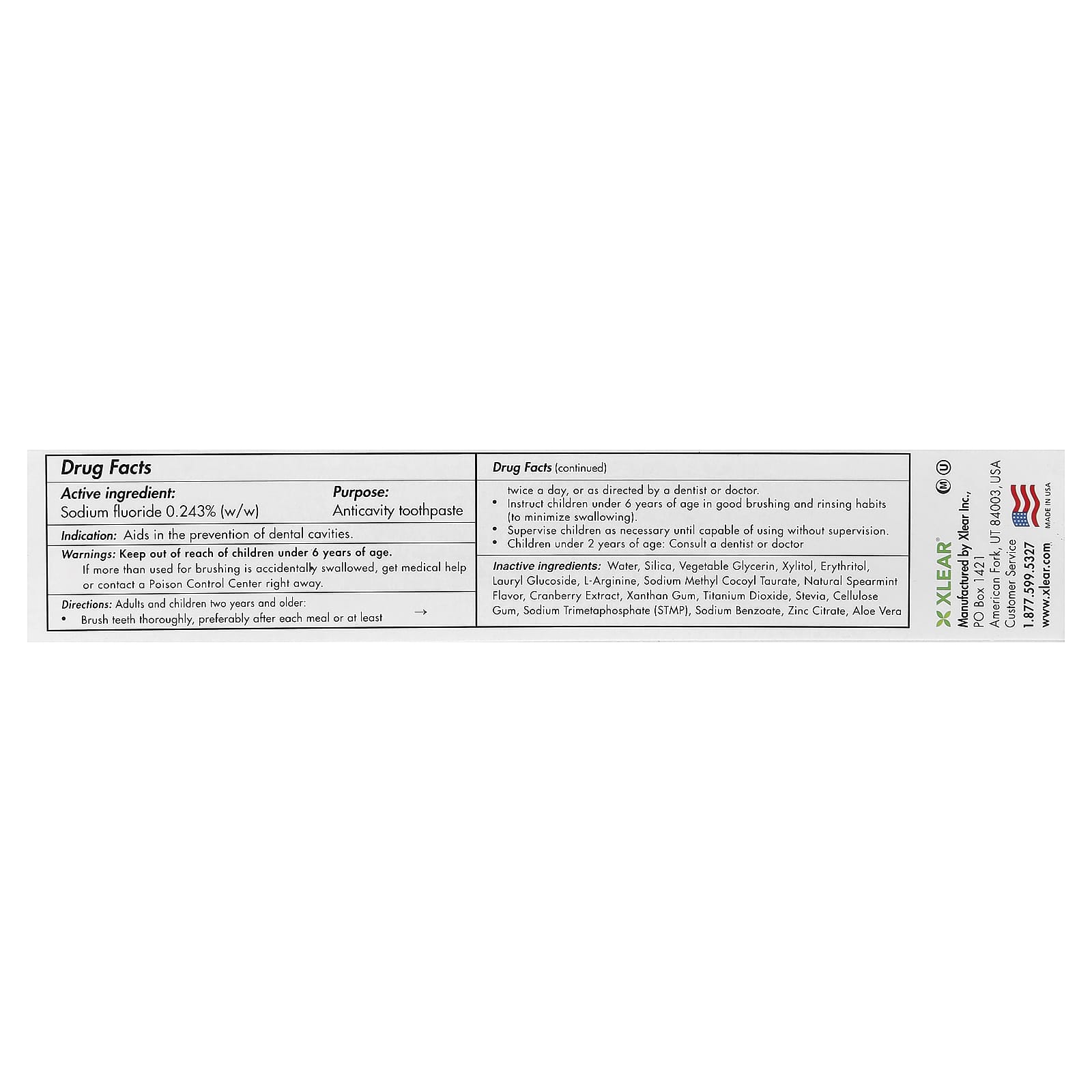 Зубная паста Xlear Spry® Anti-Cavity with Fluoride, оттенок Spearmint, 141 г — фото 2