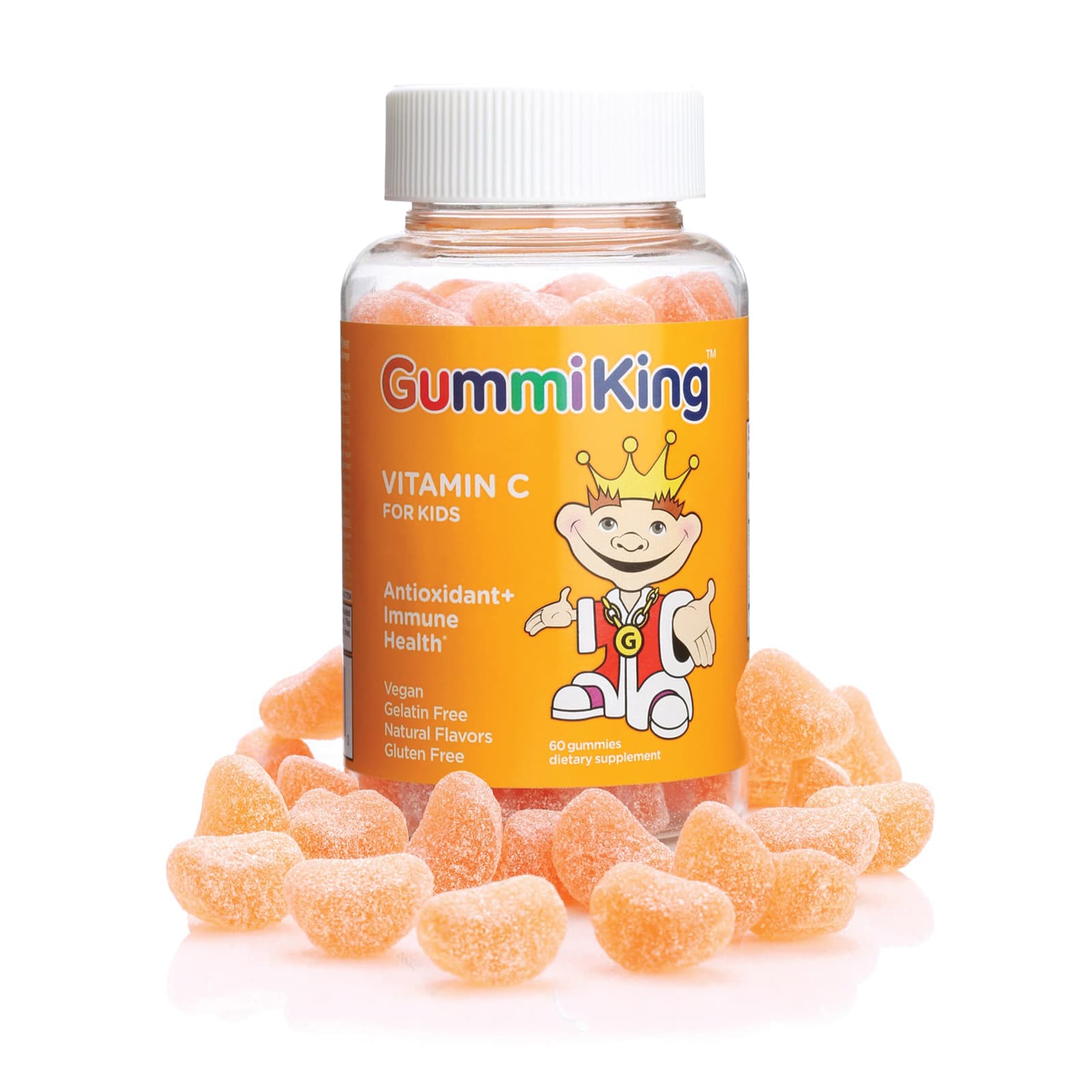 Витамин C GummiKing for, вкус Orange, 30 мг на пастилку, 60 жевательных пастилок — фото 2