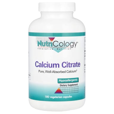 Цитрат кальция Nutricology, 150 мг, 180 растительных капсул