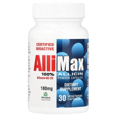 Порошок Allimax 100% Allicin Capsules, 180 мг, 30 растительных капсул