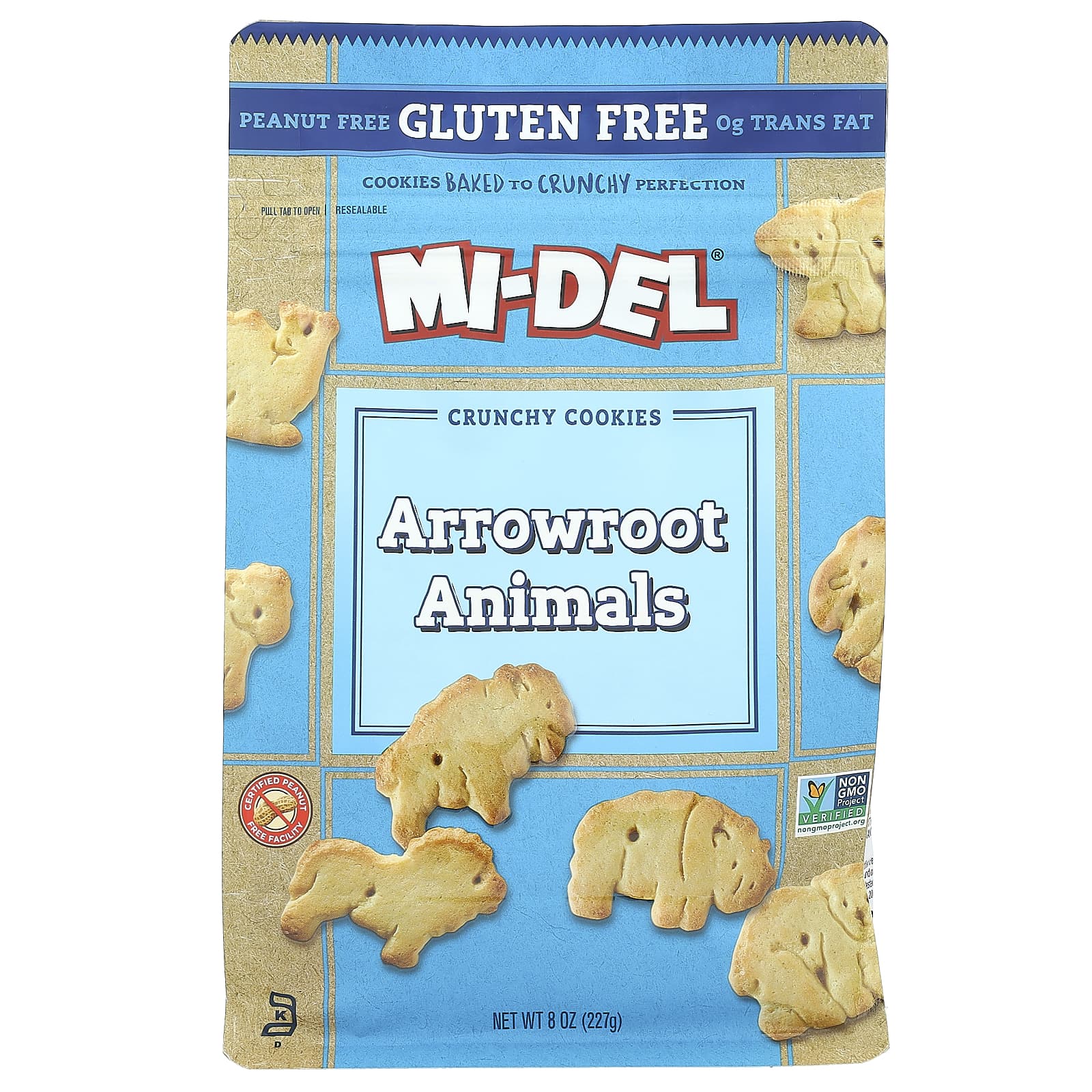 Печенье Mi-Del Cookies Crunchy Arrowroot Animals, 227 г