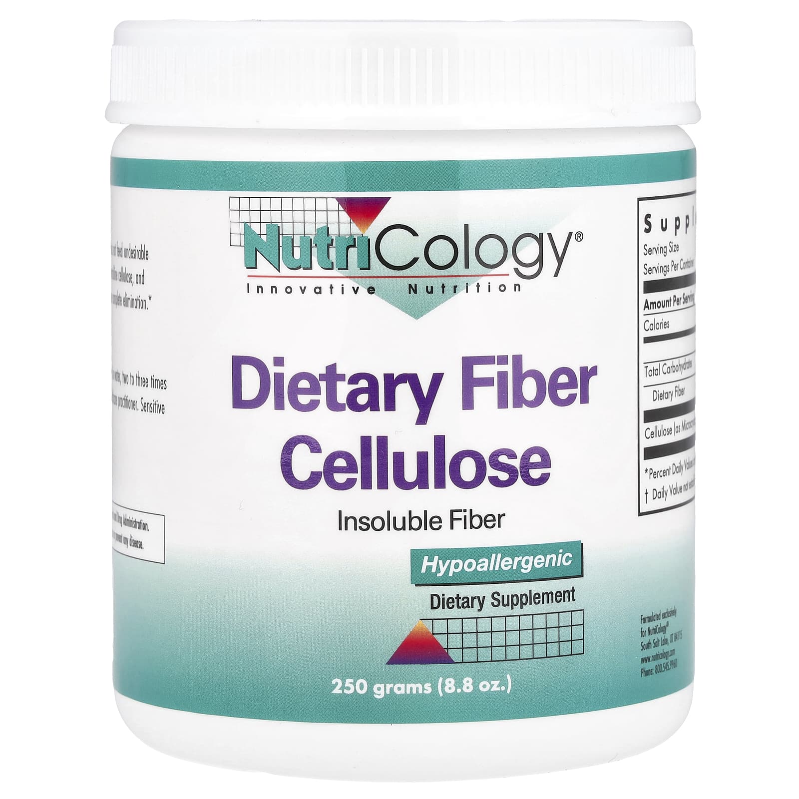 Клетчатка Nutricology Dietary Cellulose, 250 г