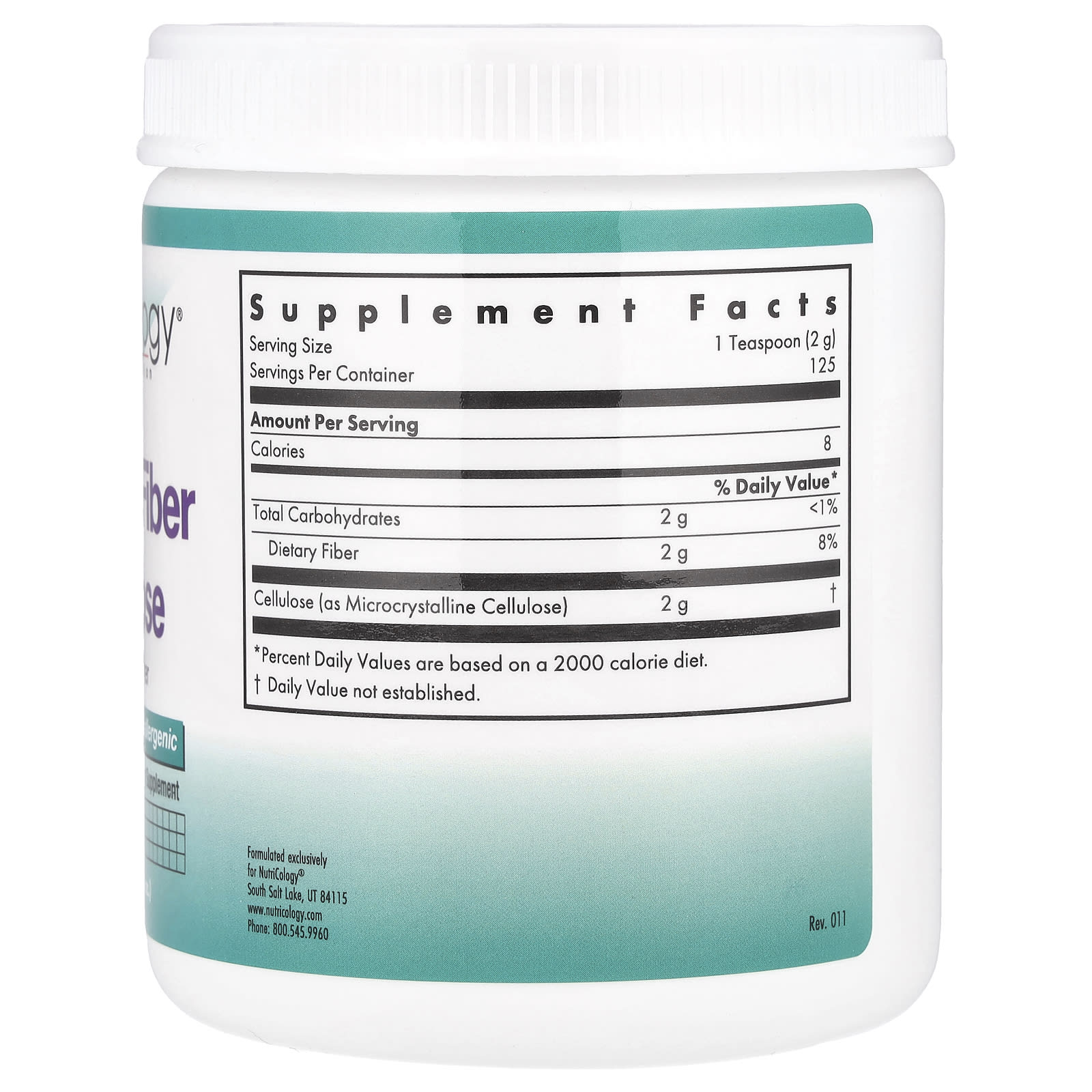 Клетчатка Nutricology Dietary Cellulose, 250 г — фото 2