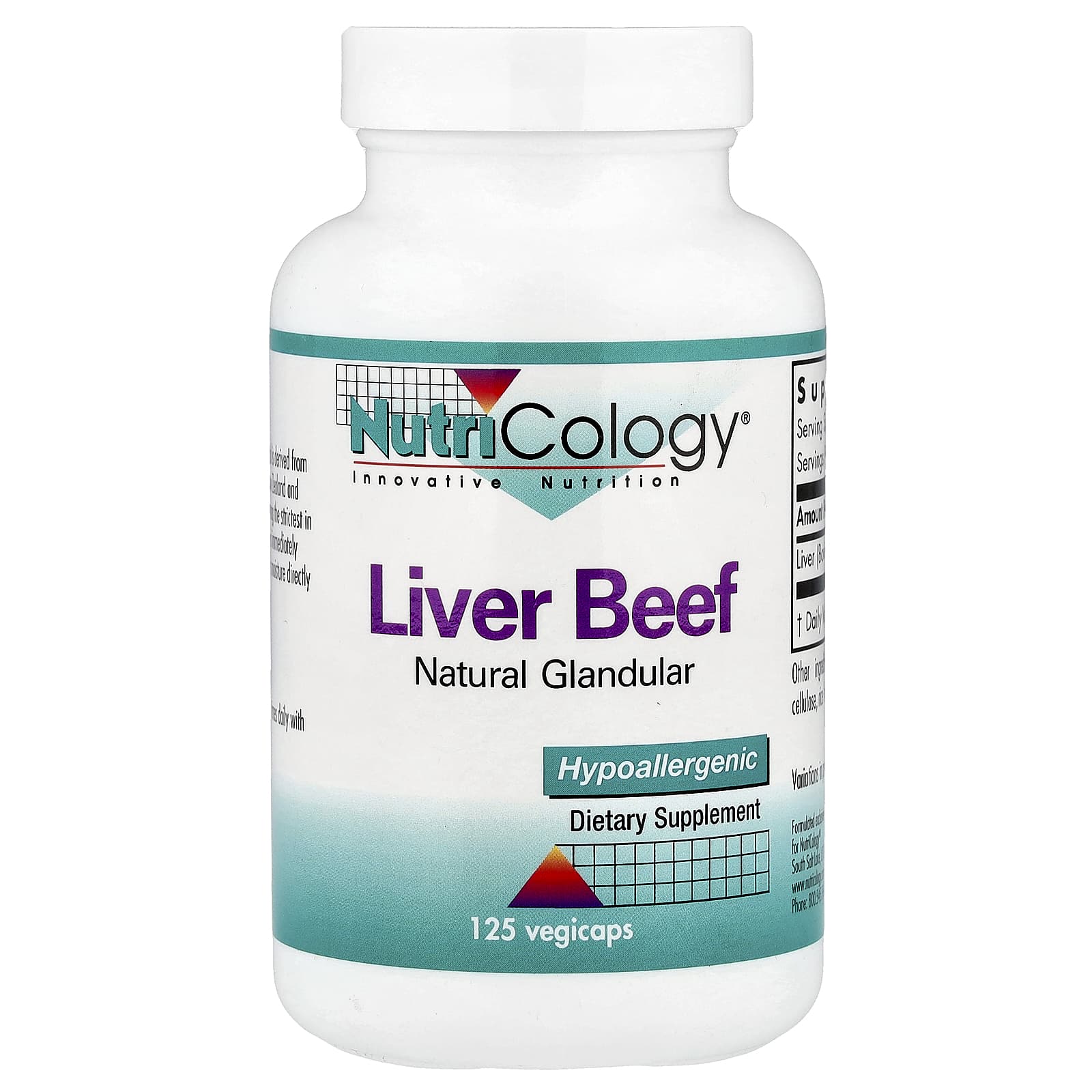 Комплекс Liver Beef Nutricology, оттенок 125 Vegicaps