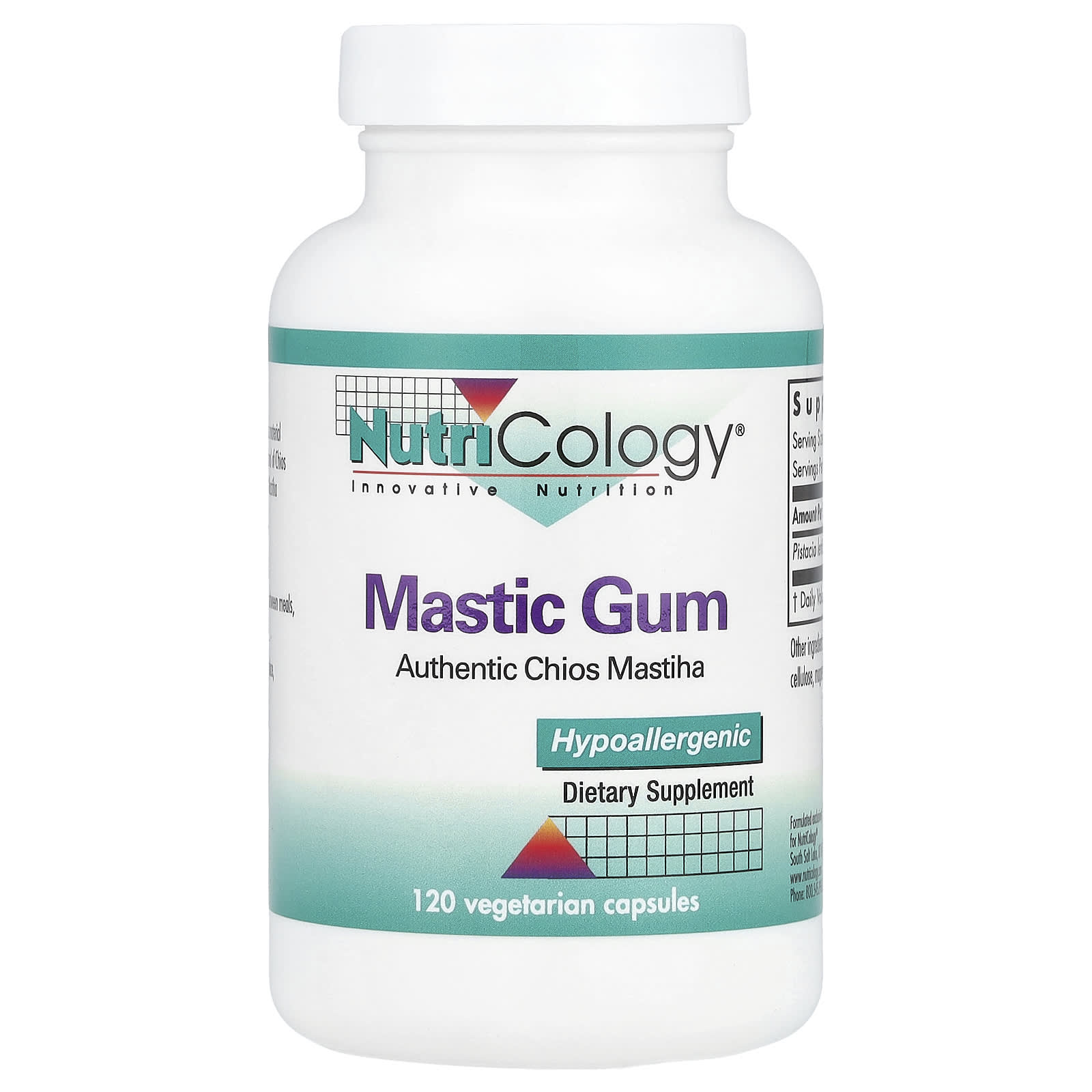Мастиковая смола Nutricology, 0.5 г, 120 растительных капсул