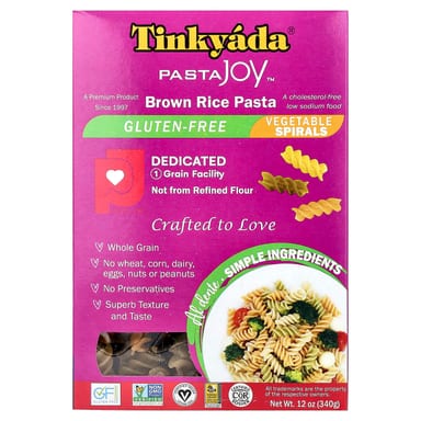 Паста Tinkyada Brown Rice Vegetable Spirals, 340 г