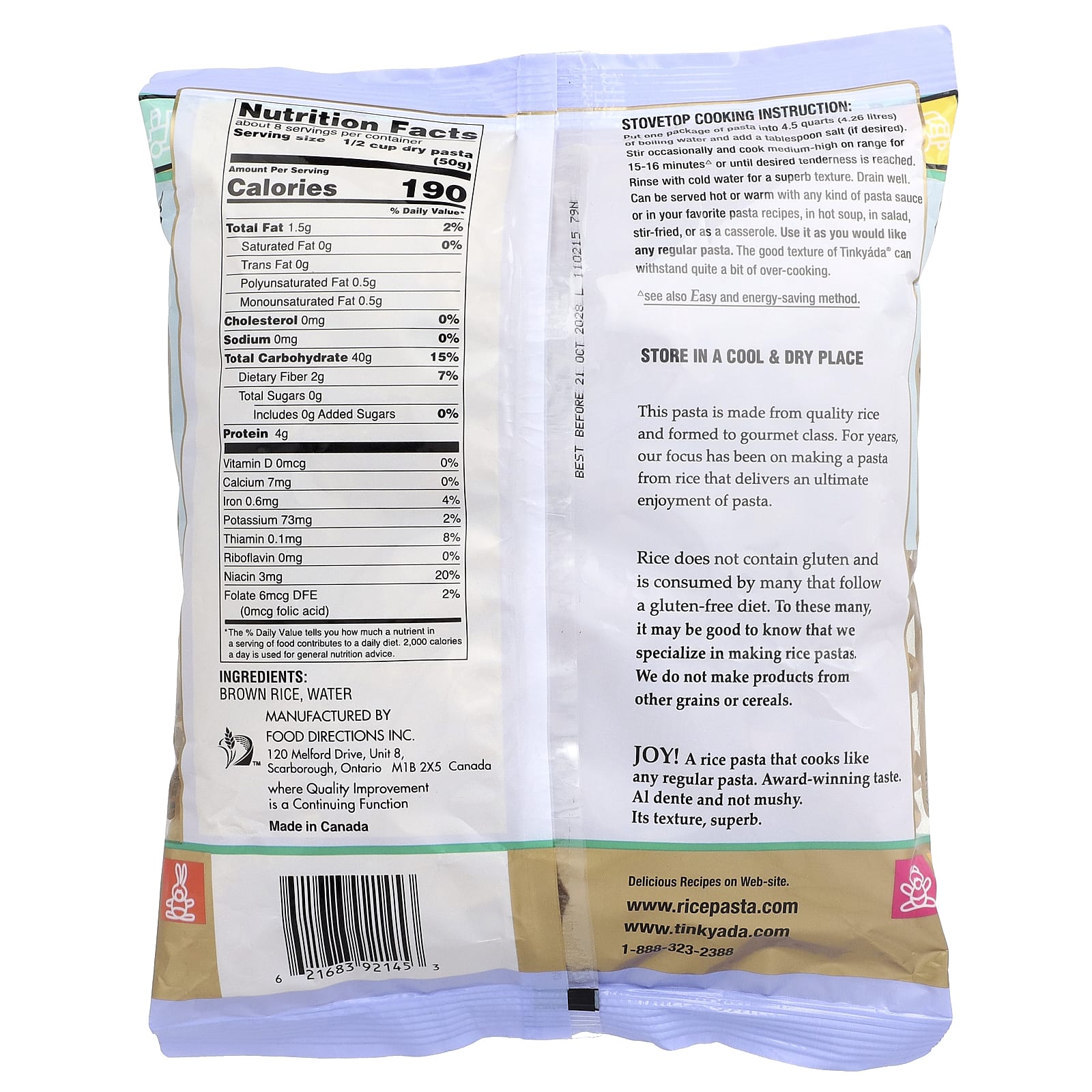 Паста Tinkyada Brown Rice Little Dreams, 397 г — фото 2