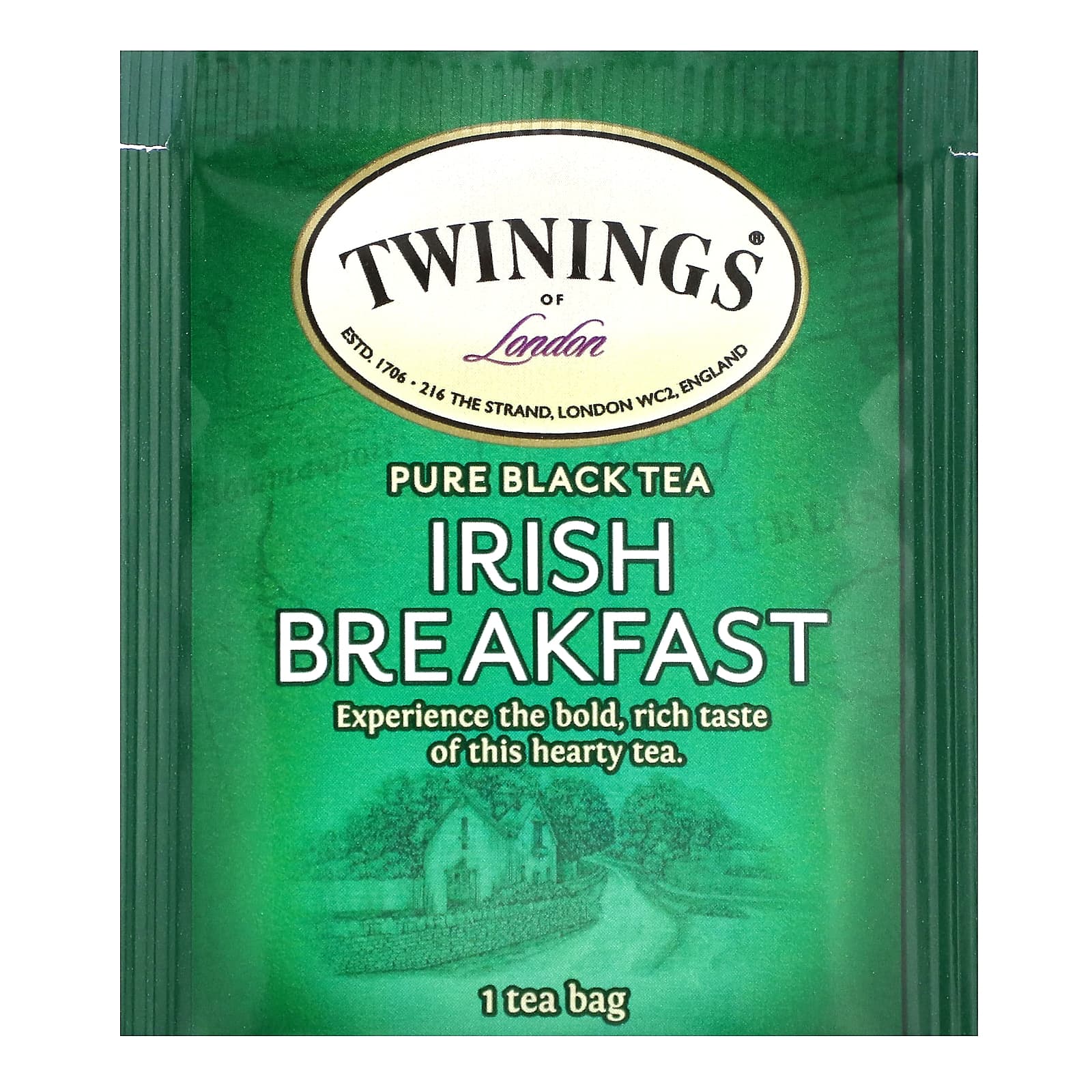 Чай Twinings Pure Black Irish Breakfast, оттенок 20 Tea Bags, 40 г, чайные пакетики — фото 3