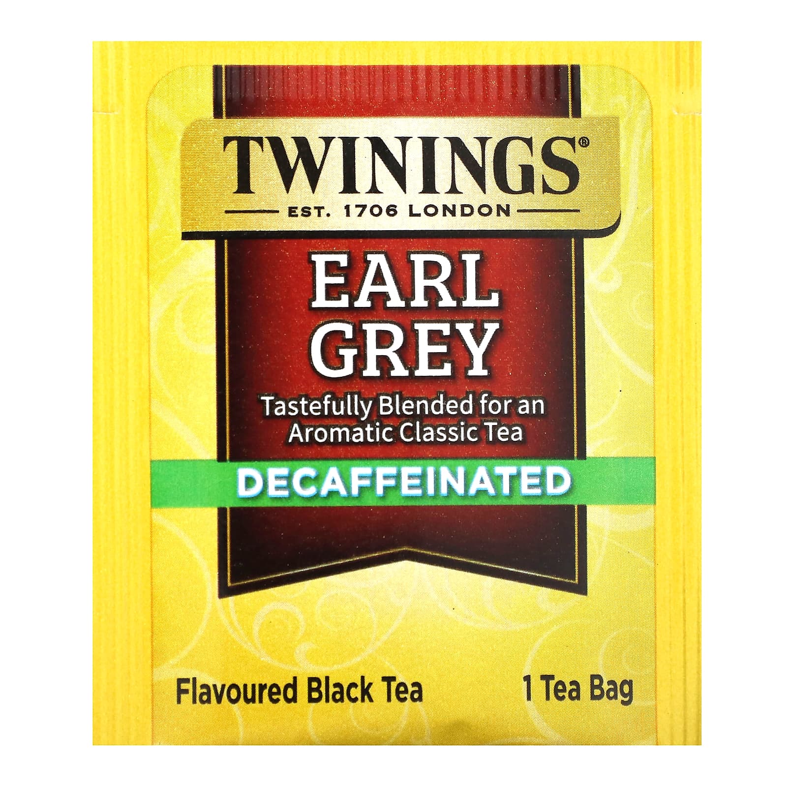 Чай Twinings Flavored Black Earl Grey Decaffeinated, оттенок 20 Tea Bags, 35 г, чайные пакетики — фото 3