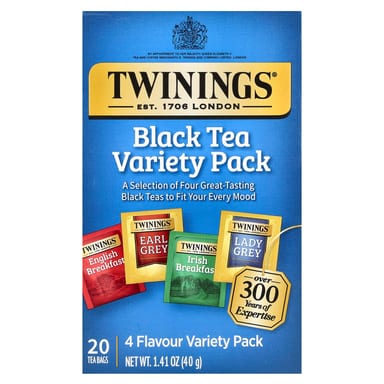 Чай Twinings Black Variety Pack, оттенок 20 Tea Bags, 40 г, чайные пакетики