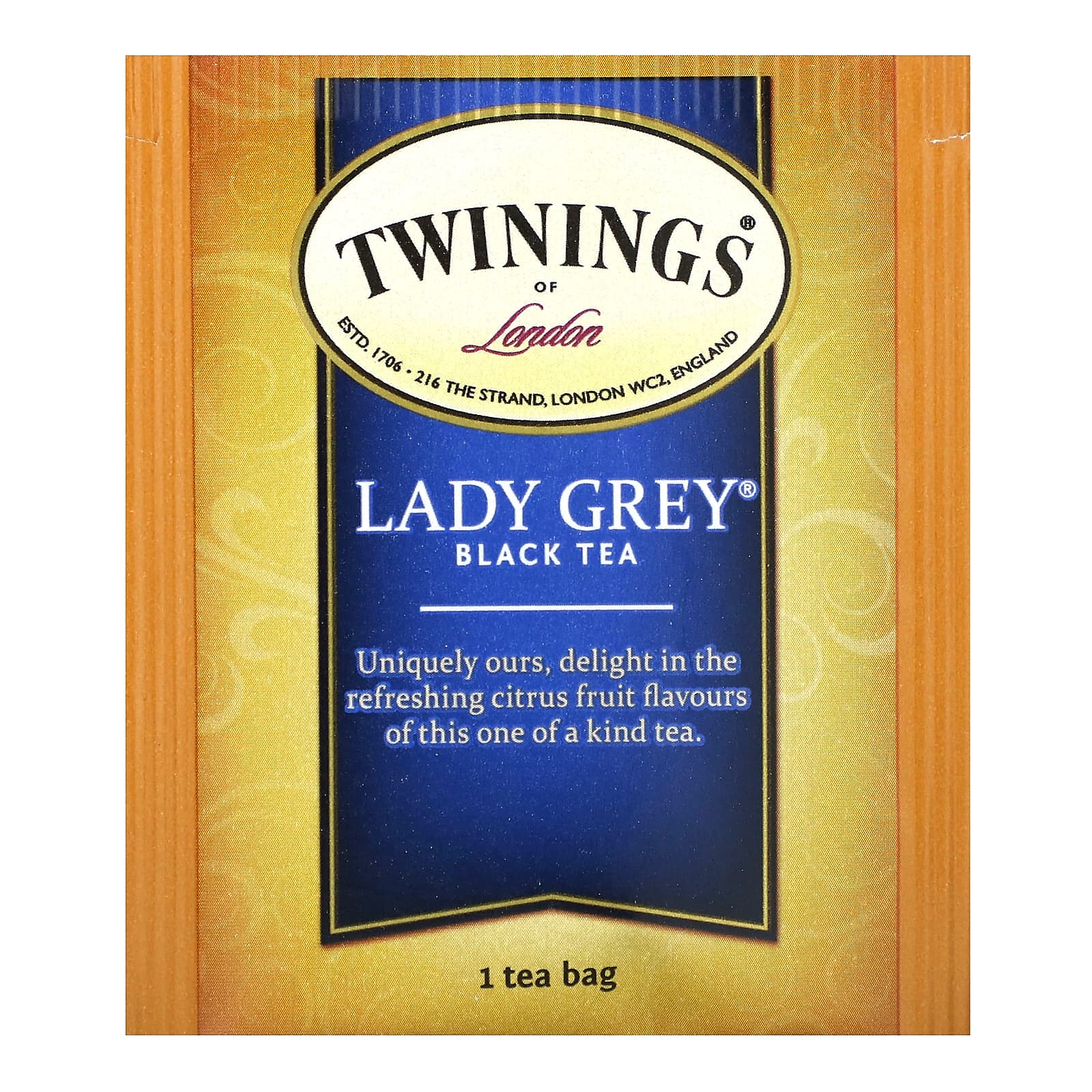 Чай Twinings Flavored Black Lady Grey®, оттенок 20 Tea Bags, 40 г, чайные пакетики — фото 3