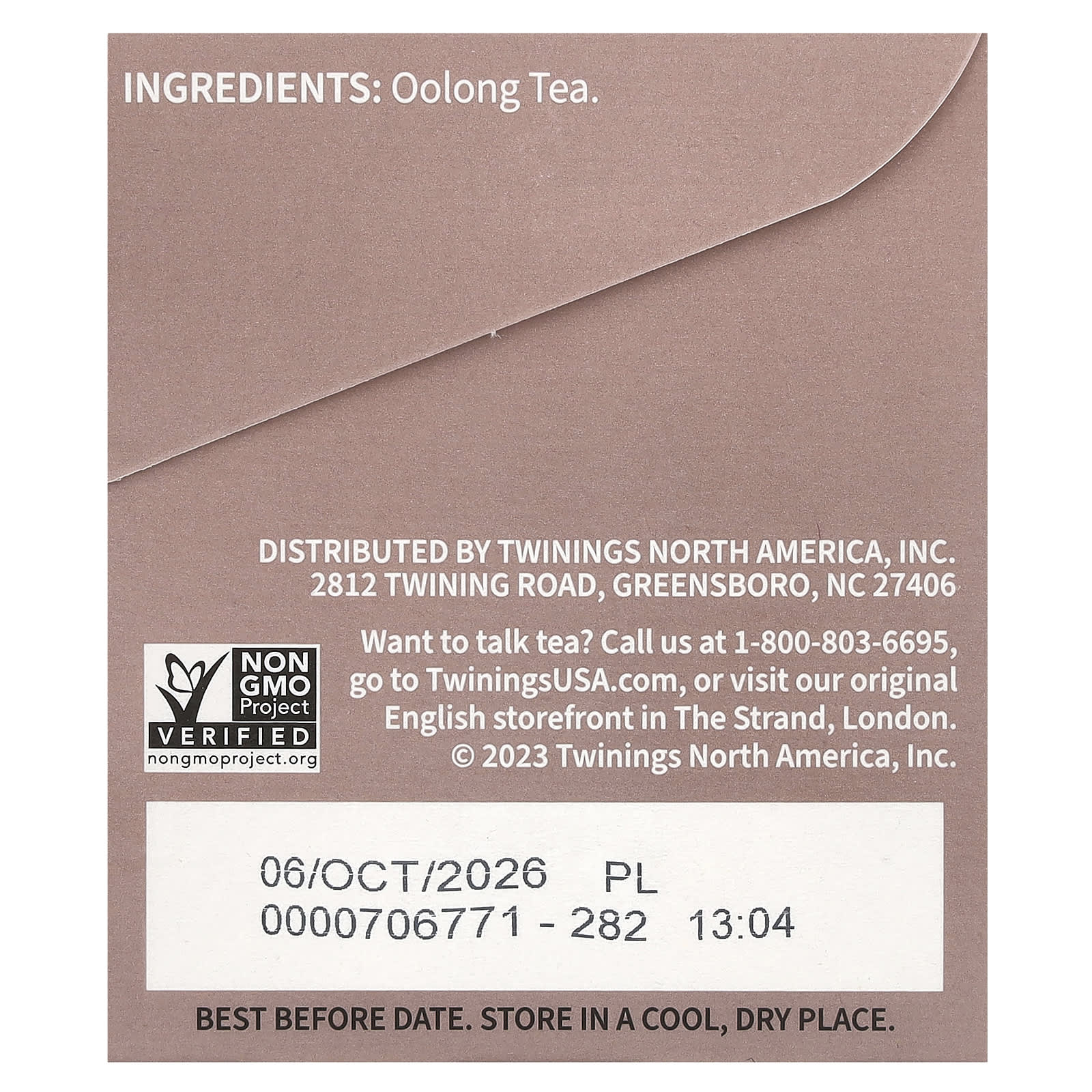 Чай Twinings Pure Oolong, оттенок 20 Tea Bags, 40 г, чайные пакетики