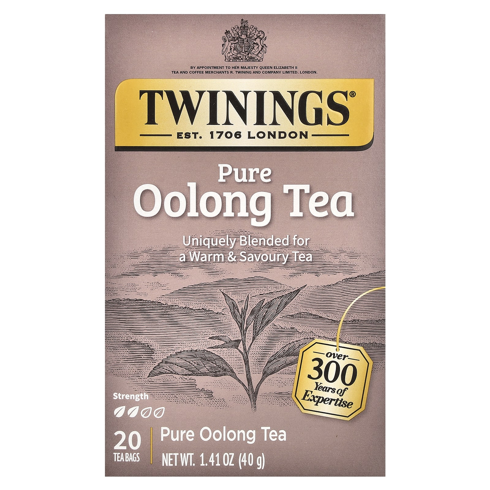 Чай Twinings Pure Oolong, оттенок 20 Tea Bags, 40 г, чайные пакетики — фото 3