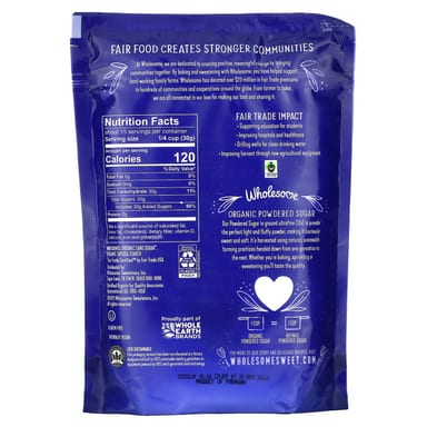 Сахарная пудра Wholesome Sweeteners, 1 фунт (454 г)