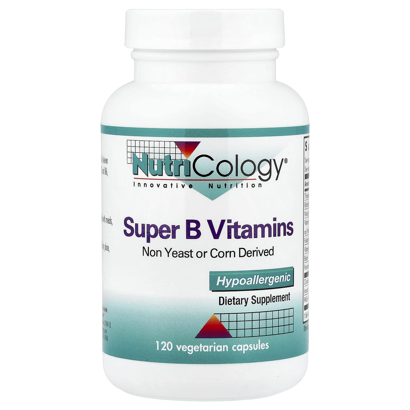 Витамины Nutricology Super B, 120 растительных капсул