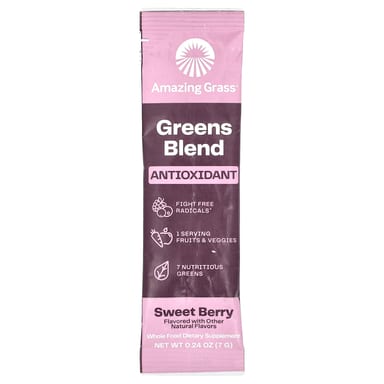 Зеленый комплекс Amazing Grass Antioxidant Sweet Berry, оттенок 15 Packets, 7 г, саше