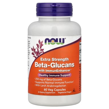 Бета-глюканы NOW Foods Beta-Glucans With ImmunEnhancer™, 60 растительных капсул