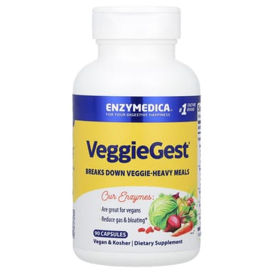 Ферментный комплекс VeggieGest Enzymedica®, 90 капсул