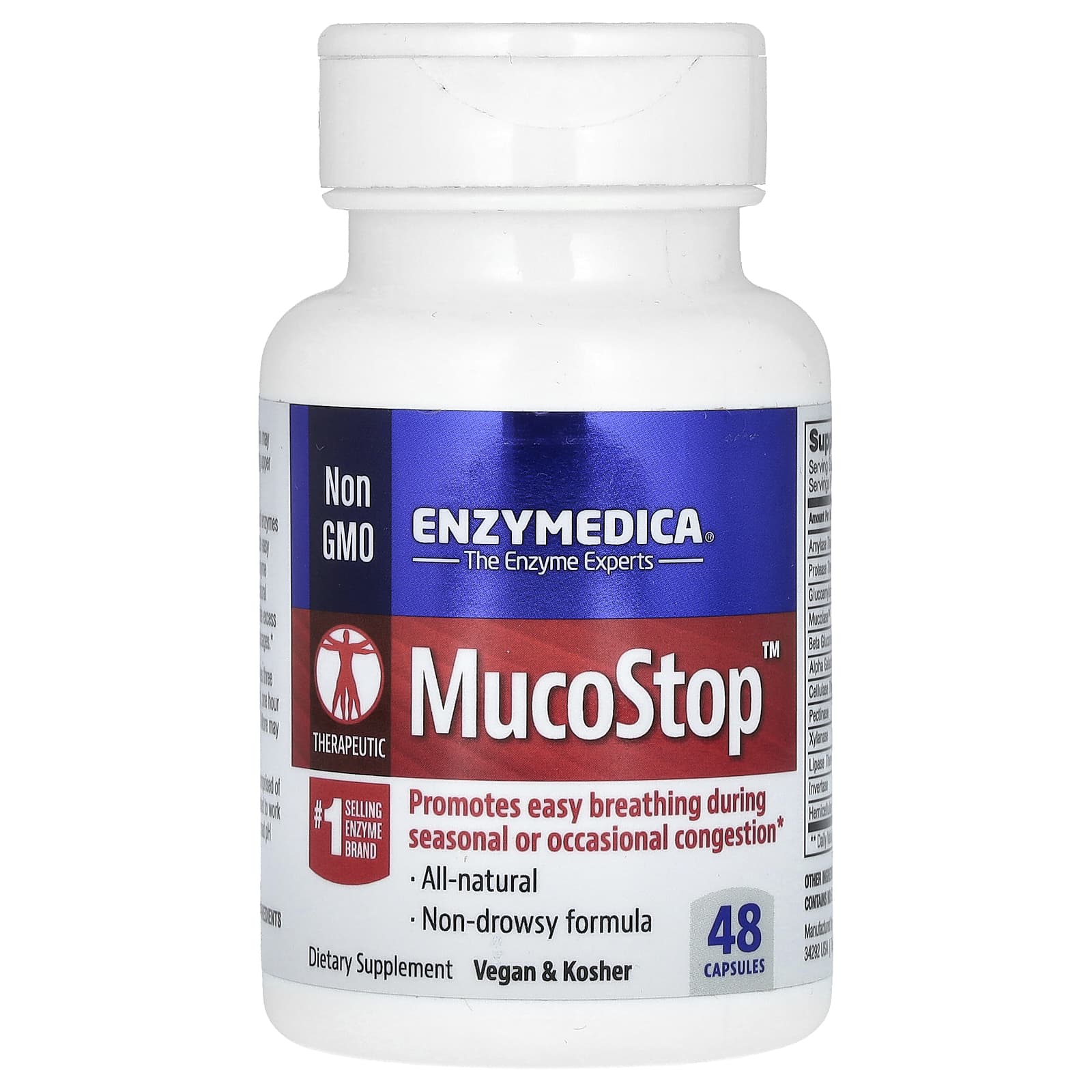 Комплекс MucoStop Enzymedica, 48 капсул
