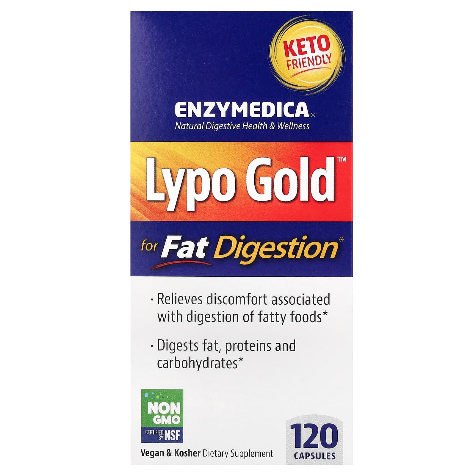 Ферментный комплекс для переваривания жиров Enzymedica For Fat Digestion, 120 капсул — фото 2