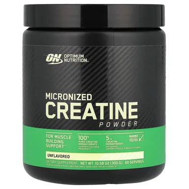 Фото товара: Креатин Optimum Nutrition Micronized Powder, без вкусовых добавок, 300 г, порошок