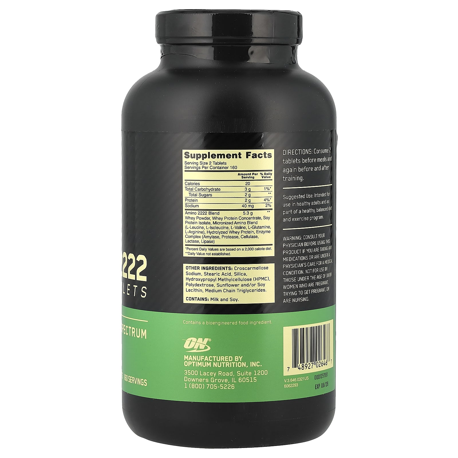 Аминокислоты Optimum Nutrition, 320 таблеток — фото 2