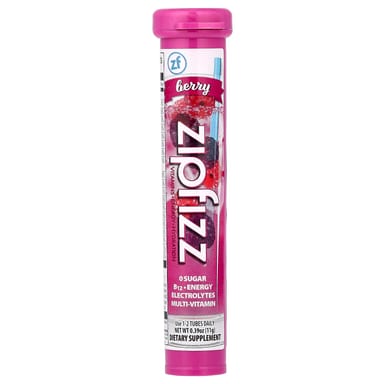 Смесь для энергетического напитка Zipfizz Berry, оттенок 20 Tubes, 11 г, смесь для напитка